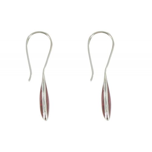 Boucles d'Oreilles en Argent et Goutte Couleur Corail - LES POULETTES BIJOUX - Modalova