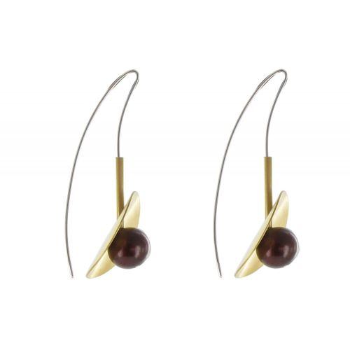 Boucles d'Oreilles Nénuphars Vermeil et sa Perle de Culture C - LES POULETTES BIJOUX - Modalova