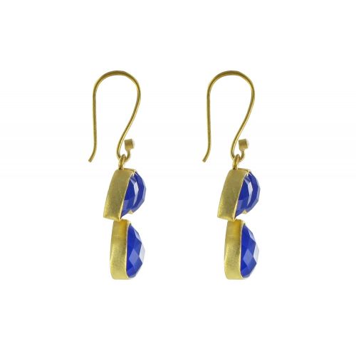 V Boucles d'Oreilles Argent Doré Crochet Tige de Feuilles de - LES POULETTES BIJOUX - Modalova