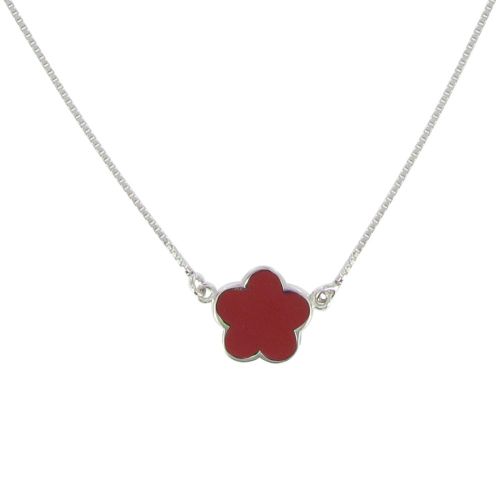 Collier Chance en Argent et Corail - LES POULETTES BIJOUX - Modalova