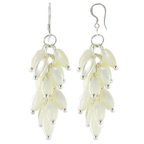 Boucles d'Oreilles Argent et Grappe de Nacre - LES POULETTES BIJOUX - Modalova