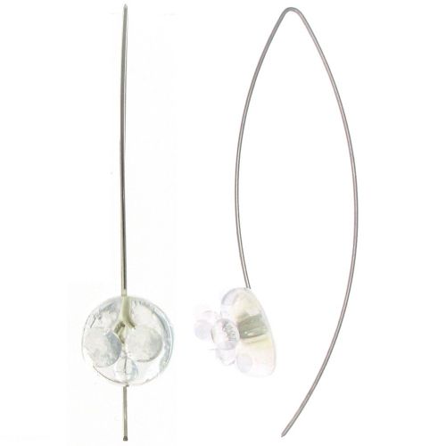 V Boucles d'Oreilles Verre Bulles Transparentes - LES POULETTES BIJOUX - Modalova