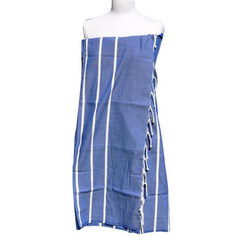 BIJOUX - Fouta Drap Plage et Hammam Coton Couleur Petites Rayures - LES POULETTES - Modalova