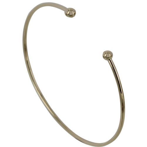 Bracelet Plaqué Demi Jonc Deux Perles - LES POULETTES BIJOUX - Modalova