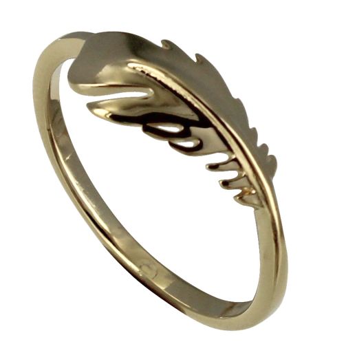 Bague Plaqué Or Plume d'Oiseau - taille 58 - LES POULETTES BIJOUX - Modalova