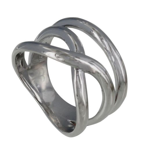 Bague 925 Rhodié Croisée - taille 52 - LES POULETTES BIJOUX - Modalova