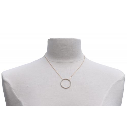 Collier Plaqué Cercle et Strass Turquoise - LES POULETTES BIJOUX - Modalova