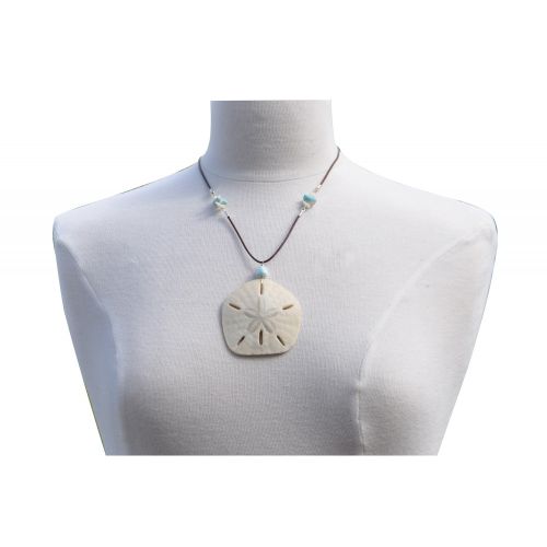 Collier Cordon en Cuir Marron Pendentif Dollar des Sables Nat - LES POULETTES BIJOUX - Modalova