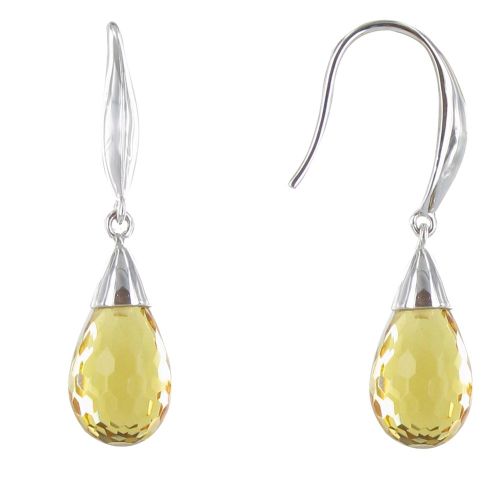 Boucles d'Oreilles Argent Goutte de Zirconium Facettée - LES POULETTES BIJOUX - Modalova