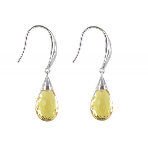 Boucles d'Oreilles Argent Goutte de Zirconium Facettée - LES POULETTES BIJOUX - Modalova