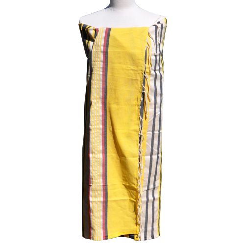 BIJOUX - Fouta Drap Plage et Hammam Coton Rayures Noires Rouges - LES POULETTES - Modalova