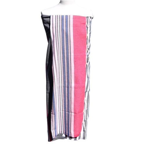 BIJOUX - V Fouta Drap Plage et Hammam Coton Fuchsia Rayé Rose Gris Ble - LES POULETTES - Modalova
