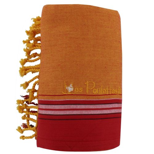 BIJOUX - V Kikoy Serviette Plage Coton Couleur Rouge Eponge Jau - LES POULETTES - Modalova