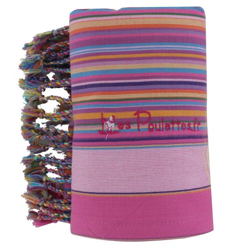 BIJOUX - V Kikoy Serviette Plage Coton Couleur Rayé Foncé - LES POULETTES - Modalova