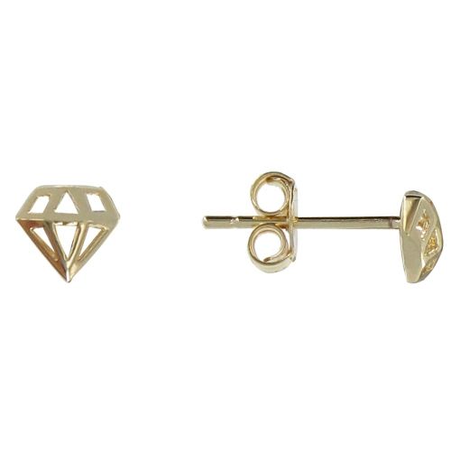 Boucles d'Oreilles Plaqué Forme Diamant - LES POULETTES BIJOUX - Modalova