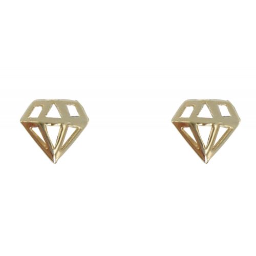 Boucles d'Oreilles Plaqué Forme Diamant - LES POULETTES BIJOUX - Modalova