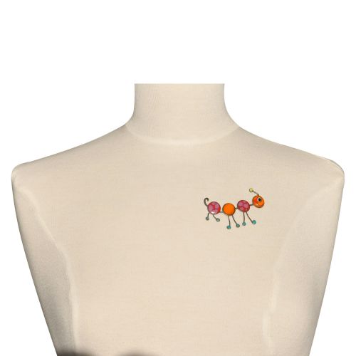 Broche Pin's Chenille émaillée à Pois Violet - LES POULETTES BIJOUX - Modalova