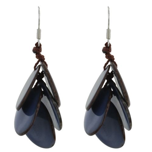 Boucles d'Oreilles Grappe de Pétales en Tagua - LES POULETTES BIJOUX - Modalova