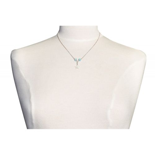 Collier Chaine Argent Rhodié Etoile de Nacre et Pépites de La - LES POULETTES BIJOUX - Modalova