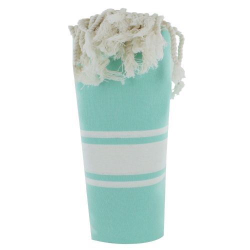 BIJOUX - Fouta Drap Plage et Hammam Coton Couleur Clair - LES POULETTES - Modalova