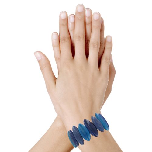 Bracelet Elastique Amandes de Tagua Dégradé - LES POULETTES BIJOUX - Modalova