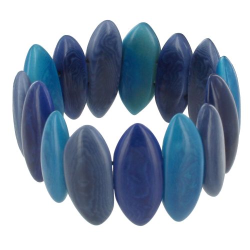 Bracelet Elastique Amandes de Tagua Dégradé - LES POULETTES BIJOUX - Modalova