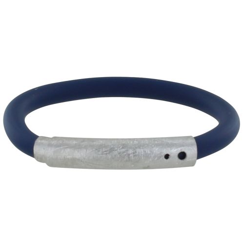 Bracelet Argent 925 Brossé et Silicone - Classics - LES POULETTES BIJOUX - Modalova
