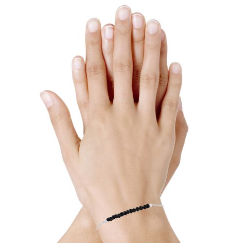 Bracelet Chaine Argent Rhodié et Spinelle - LES POULETTES BIJOUX - Modalova