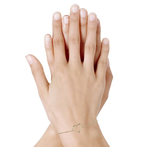 Bracelet Plaqué Coeur Ajouré - LES POULETTES BIJOUX - Modalova