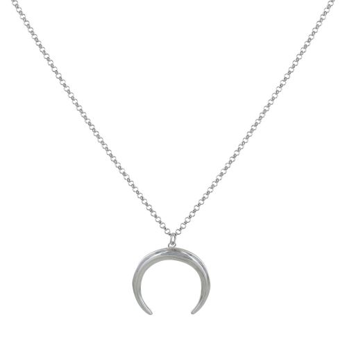 Collier Rhodié Croissant de Lune - LES POULETTES BIJOUX - Modalova