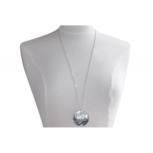 Collier Sautoir Chaine Argent Cercle de Nacre et Arbre - LES POULETTES BIJOUX - Modalova