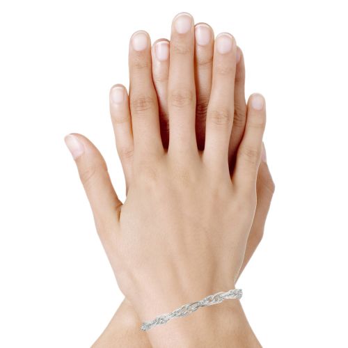 Bracelet Gourmette Maillons Entrelacés - LES POULETTES BIJOUX - Modalova
