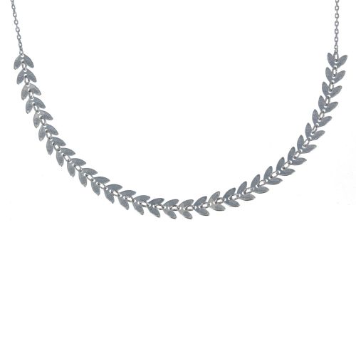 Collier 925 Rhodié Laurier - LES POULETTES BIJOUX - Modalova