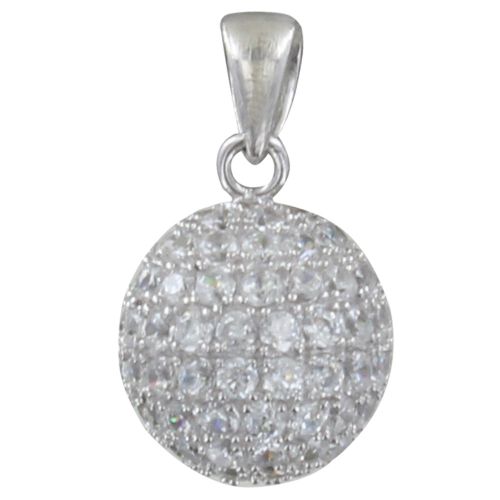 Pendentif 925 Rhodié Bille de Strass et Arabesque - LES POULETTES BIJOUX - Modalova