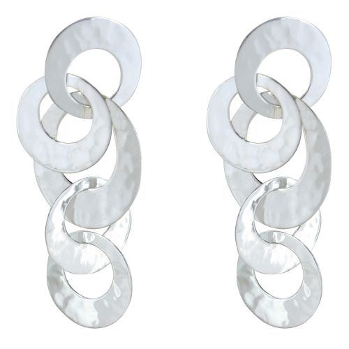 Boucles d'Oreilles Cinq Anneaux Martelés - LES POULETTES BIJOUX - Modalova