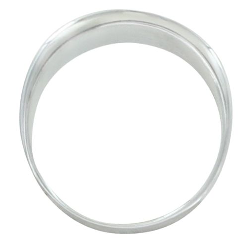 Bague Argent Anneau Large et Rectangle de Nacre Ivoire - tail - LES POULETTES BIJOUX - Modalova