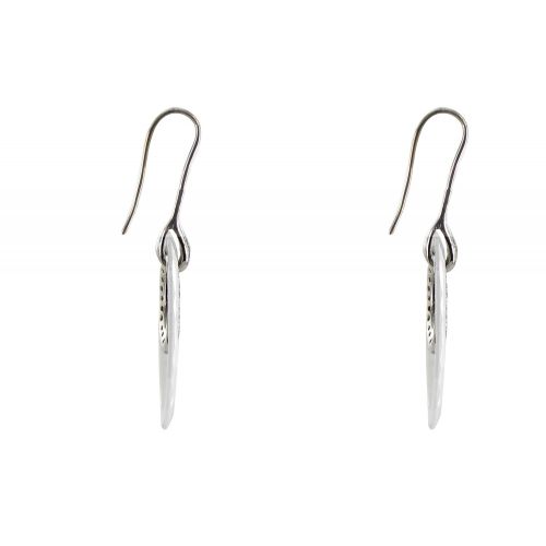 V Boucles d'Oreilles Argent Anneaux Céramique Blanche et Stra - LES POULETTES BIJOUX - Modalova