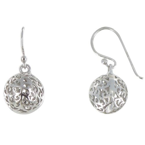 Boucles d'Oreilles Rhodié Sphères Arabesque - LES POULETTES BIJOUX - Modalova