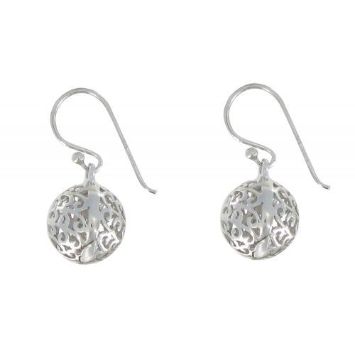 Boucles d'Oreilles Rhodié Sphères Arabesque - LES POULETTES BIJOUX - Modalova