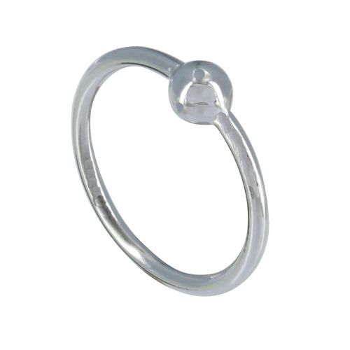 Bague Argent 925 Rhodié et Une Perle - taille 50 - LES POULETTES BIJOUX - Modalova