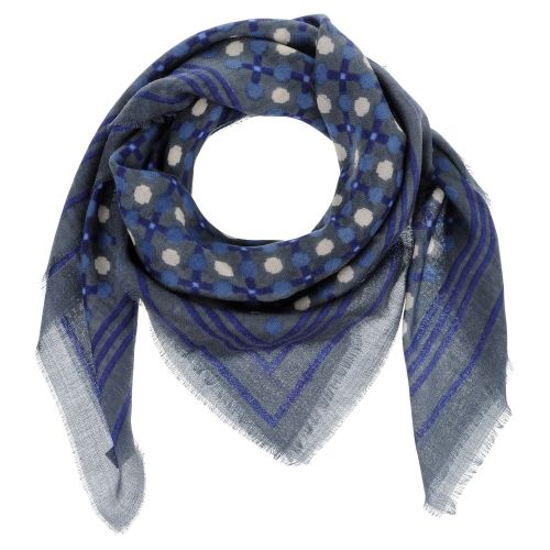 BIJOUX - V Foulard Laine et Soie Gris Points de Croix - LES POULETTES - Modalova