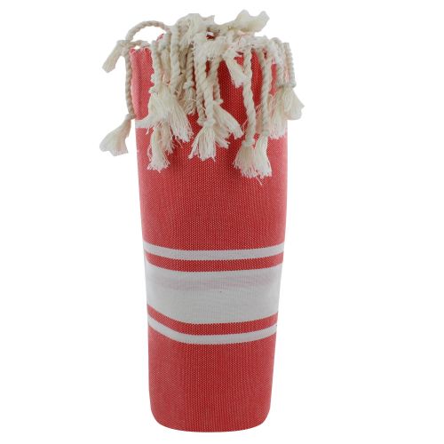 BIJOUX - Fouta Drap Plage et Hammam Coton Couleur Corail - LES POULETTES - Modalova