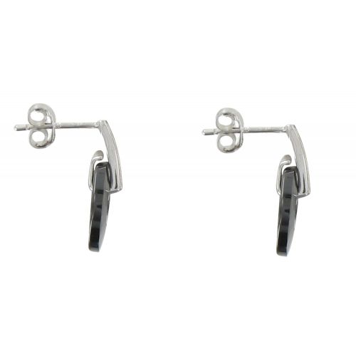 Boucles d'Oreilles Argent Petit Disque Céramique Facett - LES POULETTES BIJOUX - Modalova