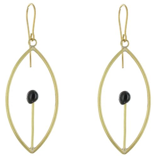 Boucles d'Oreilles Laiton Feuille Allumette - Classics - LES POULETTES BIJOUX - Modalova