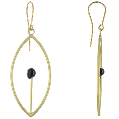 Boucles d'Oreilles Laiton Feuille Allumette - Classics - LES POULETTES BIJOUX - Modalova