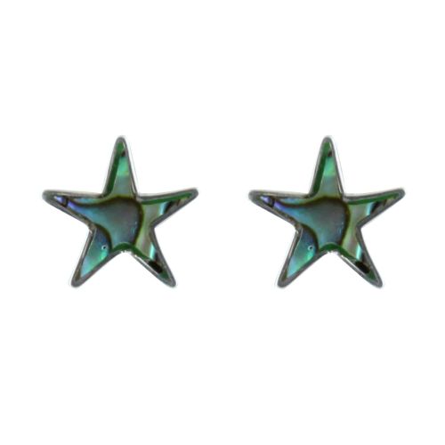Boucles d'Oreilles Argent Etoile et Nacre Abalone - LES POULETTES BIJOUX - Modalova