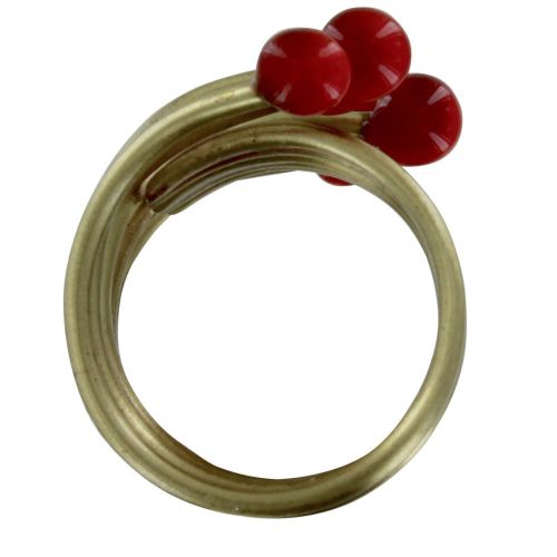 Bague Laiton Perles de Verre - Classics - LES POULETTES BIJOUX - Modalova
