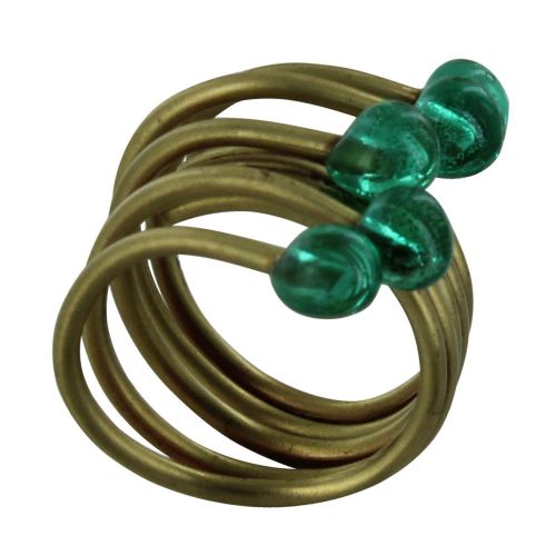 Bague Laiton Perles de Verre - Classics - LES POULETTES BIJOUX - Modalova