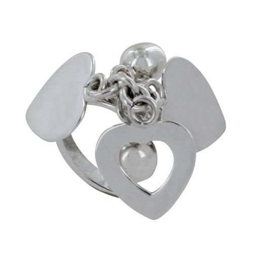 Bague Petites Breloques Coeurs et Billes - taille 52 - LES POULETTES BIJOUX - Modalova