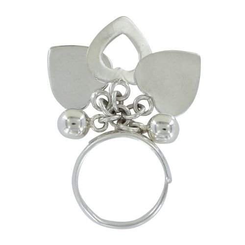 Bague Argent Petites Breloques Coeurs et Billes - LES POULETTES BIJOUX - Modalova